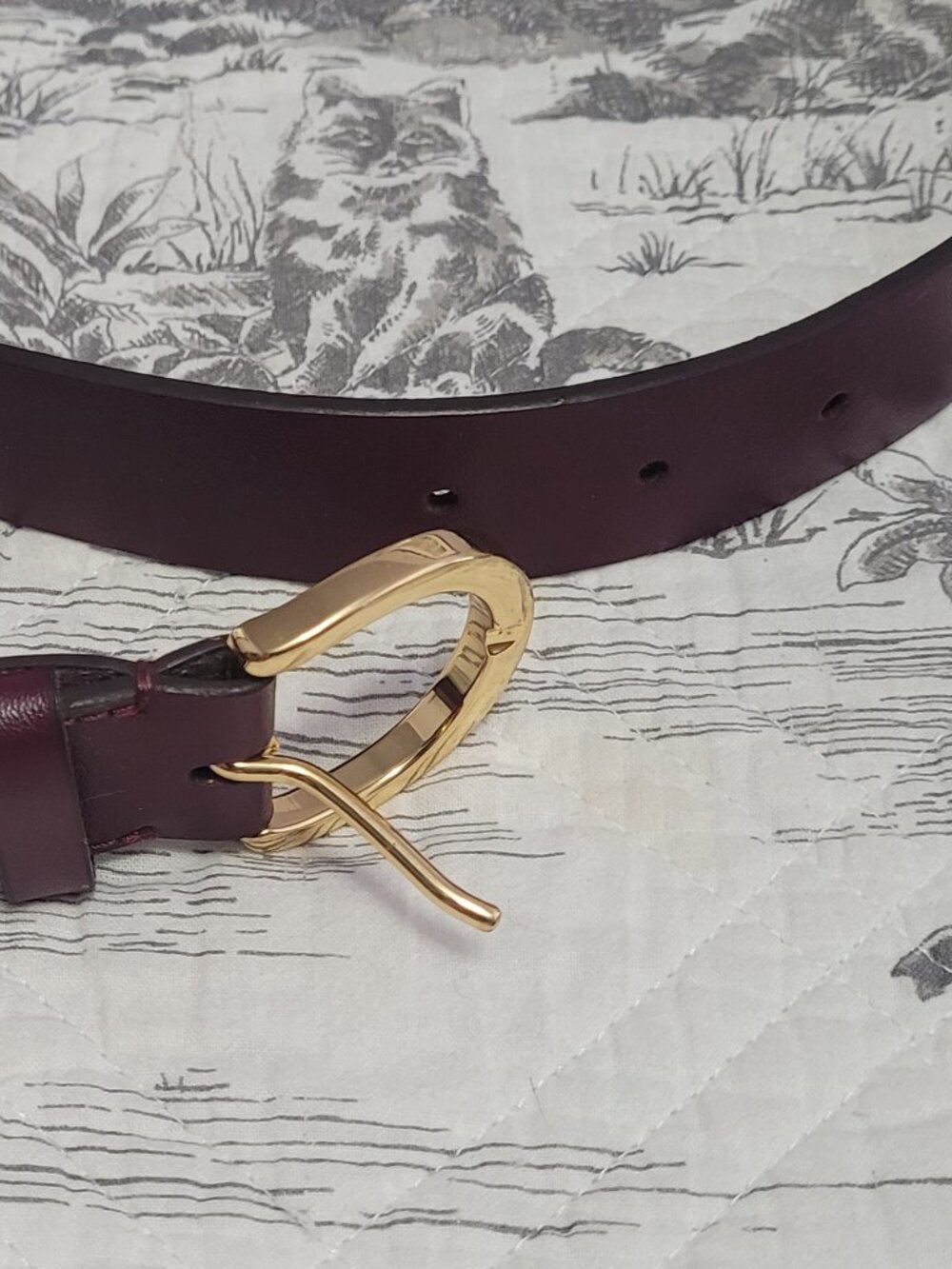 Lauren Plum Colored Belt Size Medium Excellent Condition - Picture 4 of 6